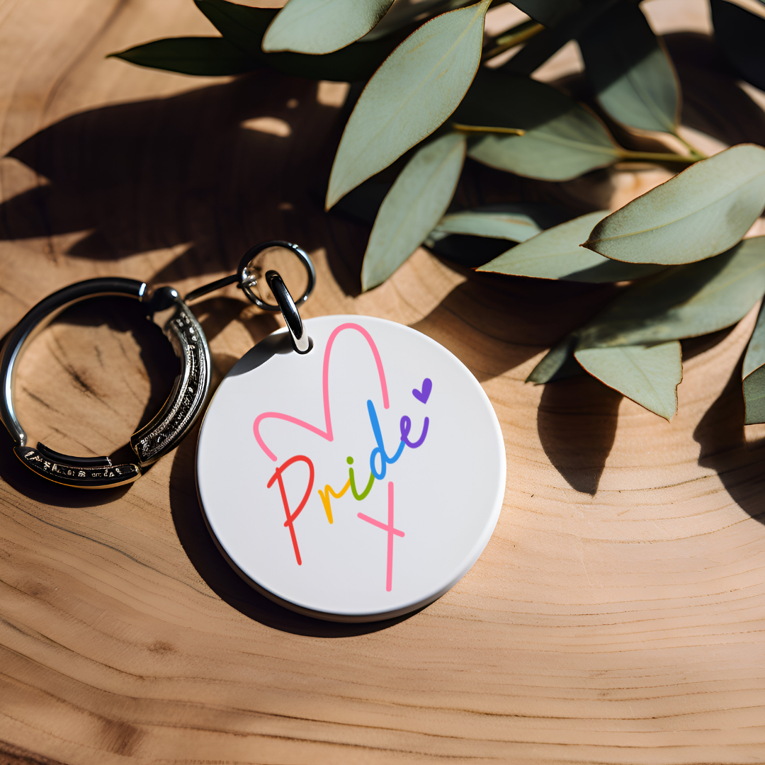 Pride Heart Keychain